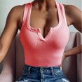 thumbnail image 3 of Timegard Womens Tank Tops Summer V Neck Slim Basic Tee Solid Color Casual Sleeveless Top Cami Shirts, 3 of 5
