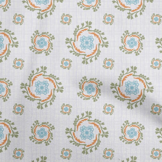 oneOone Rayon Light Blue Fabric Florals Sewing Craft Projects Fabric Prints By Yard 56 Inch Wide