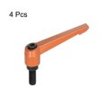 thumbnail image 3 of Unique Bargains 4 Pack M10 x 25mm Male Threaded Stud Adjustable Clamping Lever Handle Bolt Knob Orange, 3 of 6