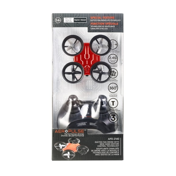 Aeropulse APD-2140 Ducted Fan Drone with Gesture Control Technology- Red