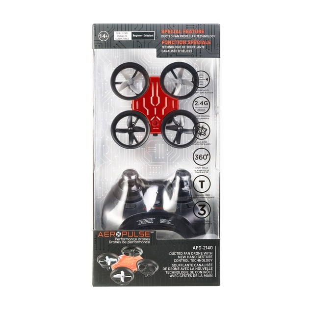 Aeropulse APD-2140 Ducted Fan Drone with Gesture Control Technology- Red
