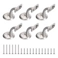 thumbnail image 1 of Uxcell Anti-Rust Hand Rail Bracket, Hand Stairway Railing Brackets for Home Stair Support, 6Pcs, Brushed Satin Nickel, 1 of 6