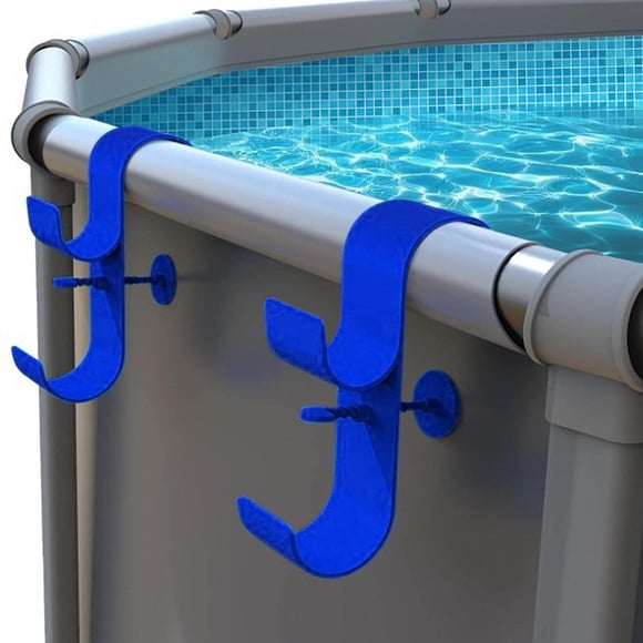 Amzcrzy Swimming Pool Pipe Holders, 4.7×7.1 Inch Swimming Pool Hooks Frame Hang Multiple Objects Plastic Above Ground Swimming Hose Support Brackets for Preventing Pipes Sagging Accessory