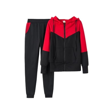 Pisexur Womens Two Piece Outfits Casual Sweatsuits Solid Tracksuit Jogging Sweat Suits Matching Jogger Hoodie Pants Set