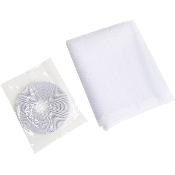 Door Fly Screen Curtain Diy Adhesive Anti-Mosquito Insect Mesh 1.5*2M White Nylon Door Curtains for Door Window