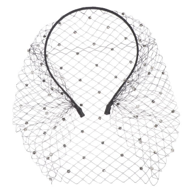Miangastore 1 Pce Voile de Strass Bande de Cheveux Accessoire Photo de Fête Bandeau de Mariée