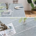 thumbnail image 4 of Cotton Linen Rectangle Tablecloth Table Cloth Heavy Weight Cotton Linen Dust-Proof Table Cover for Party Table Cover Kitchen Dinning(Light Gray,90*90cm), 4 of 6