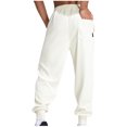 thumbnail image 3 of FAIWAD Men's Drawstring Elastic Waist Baggy Sweatpants Straight Leg Elastic Close Bottom Track Pants, 3 of 3