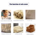 thumbnail image 3 of 2024 1 Piece Sofa Slipcover with Pleated Ruffled Skirt Washable High Stretch Durable Furniture Protector 3 Seater Pine Green, 3 of 9