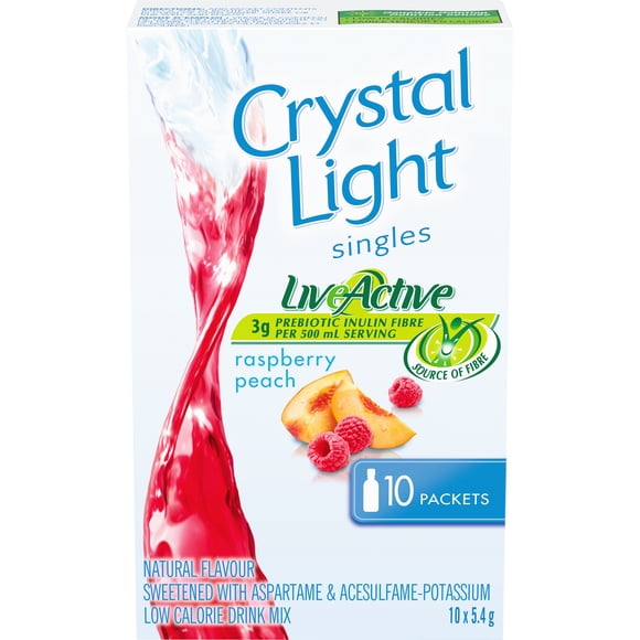 Crystal Light Singles, Raspberry Peach 10X5.4G