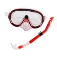 thumbnail image 3 of koolsoo Ensemble de Plongée Tuba Lunettes de Natation Plongée Adulte pour Natation Plongée sous-Marine Rouge Transparent, 3 of 9