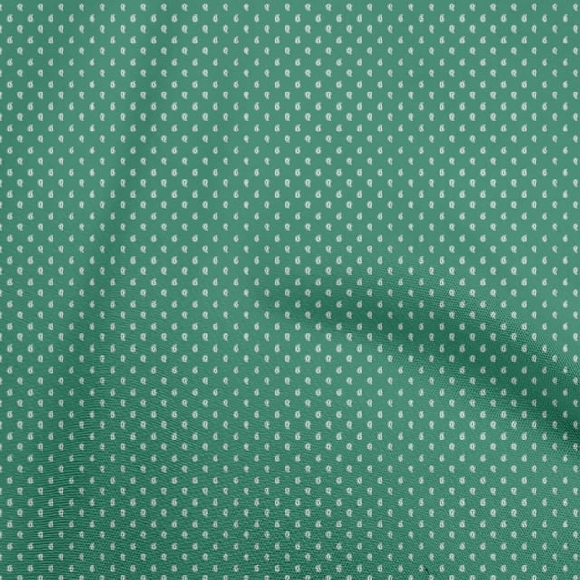oneOone Polyester Spandex Green Fabric Asian Paisley Sewing Craft Projects Fabric Prints By Yard 56 Inch Wide