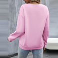 thumbnail image 5 of 2025 Femmes Décontracté Long 4X Chandail à Manches T-Shirt Graphique T-Shirts Couleur Imprimé Col Rond Chandails Molletonnés Chandail Confortable Chandails Molletonnés pour Femmes Hauts pour Femmes, 5 of 5