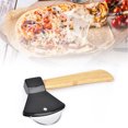thumbnail image 3 of Pizza Knife 430 Steel Bamboo Handle Perfect Slicing Tool for Home Restaurants, 3 of 7