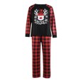 thumbnail image 1 of xiaxaixu Hauts Imprimés Faon et Pantalons à Carreaux Pyjamas Parent-Enfant, 1 of 8