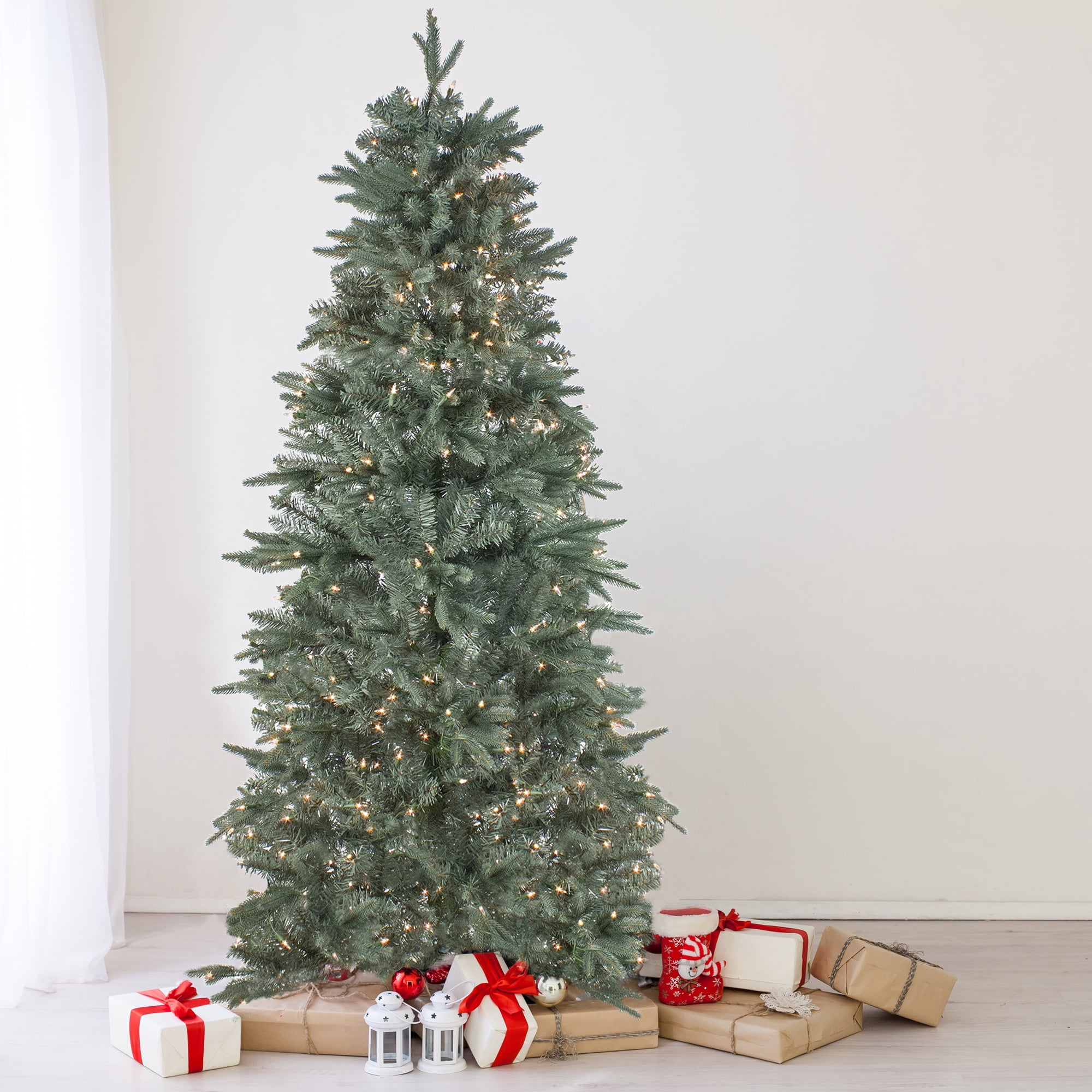 Northlight Real Touch™️ Pre-Lit Washington Frasier Fir Slim Commercial Artificial Christmas Tree - 14' - Clear Lights