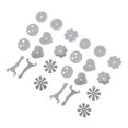thumbnail image 4 of 2 Set Boot Spurs Grey Spinning ABS 3D Printing 5 Patterns Shoe Tail Spur Clip for Shoe Charms, 4 of 10