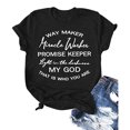 thumbnail image 4 of B91xZ T-Shirts Basiques pour Femmes Hauts en Coton Col Rond T-Shirt à Manches Courtes, Noir S, 4 of 5