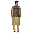 thumbnail image 3 of Atasi Kurta Pyjama Uni et Ensemble de Veste Nehru Imprimée pour Tenue de Fête pour Hommes, 3 of 3