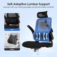 thumbnail image 4 of Ergonomic Home Office Desk Chair with Adjustable Headrest & Lumbar Support, High Back Breathable Mesh Executive Computer Task Chair with 90° Flip-up Armrests, 4 of 10