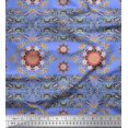thumbnail image 1 of Soimoi Polyester Crepe Fabric Floral Mandala Fabric Prints by Yard 52 Inch Wide, 1 of 3