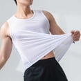thumbnail image 4 of Timegard Tank Tops Men Plus Size Breathable Workout Running Tee Shirts Round Neck Sleeveless Loose Top, 4 of 5