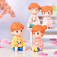 thumbnail image 2 of 2Pcs Couple Figures Cartoon Realistic Plastic DIY Micro Landscape Decor Doll Figurines for Girlfriend, 2 of 10
