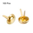 thumbnail image 3 of Unique Bargains 15x20mm Mini Brads Round Paper Fasteners for Art Crafting, Gold Tone 100pack, 3 of 5