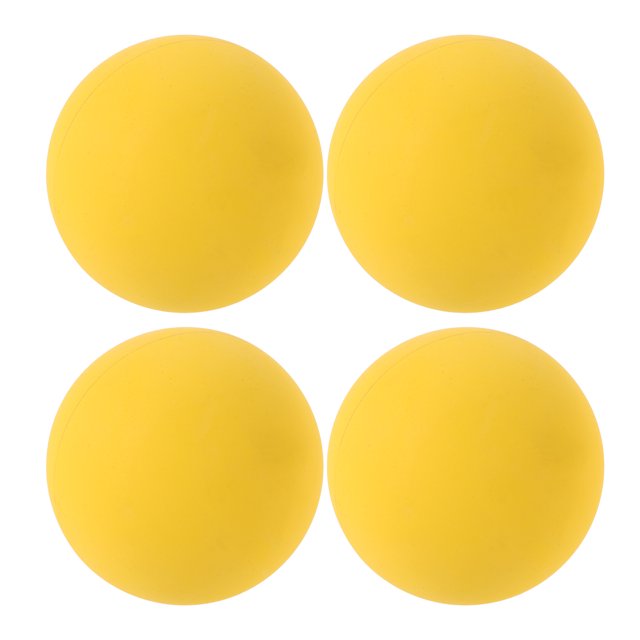 4pcs Yellow Rubber Balls Rebound Rate High Highly Visible Sports Balls For Sports Ball Game Practice Training