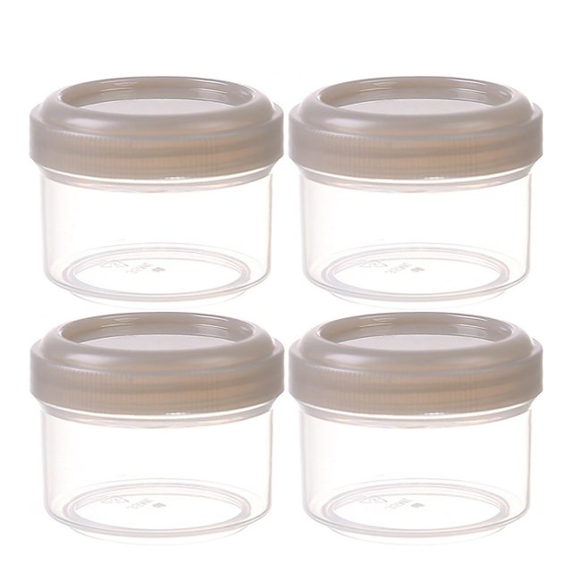 SUTENGDA Salad Dressing Container- 35ml Small Containers with Lids Leakproof Condiment Containers Reusable Plastic Sauce Containers Stackable Small Dipping Sauce Cups Set Without BPA (4