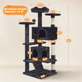 thumbnail image 3 of Yaheetech 54"H Cat Tree Tower with 3 Scratching Posts, Black, 3 of 7