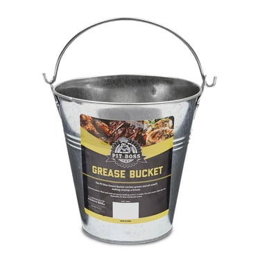 Seau à graisse Pit Boss Pellet Grills, seau en acier pour barbecue 6 "x 6"