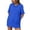 Blue, variant on Plebaso Women's Cotton T-Shirts Short Sleeve Round Neck Basic Tee Tops Casual Solid Color Loose T Shirts