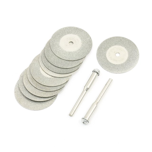 Unique Bargains 10PCS 30x1mm Aluminium Résine Lien Diamant Enduit Meule Gris w Forets