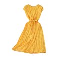 thumbnail image 2 of Robe d'Été pour Femmes 2024 Mode Grande Taille Jupe Mi-Longue Robe à Manches Courtes avec Pois Robe Plissée Rabais de 50 % Liquidation!, 2 of 3
