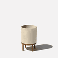 thumbnail image 1 of Veradek Mason Series Raised Demi 12" Plastic-Stone Planter with Stand - Sand/Brown, 1 of 9