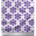 thumbnail image 1 of Soimoi Poly Georgette Fabric Leaves & Floral Artistic Printed Craft Fabric by The Yard 42 Inch Wide, 1 of 4