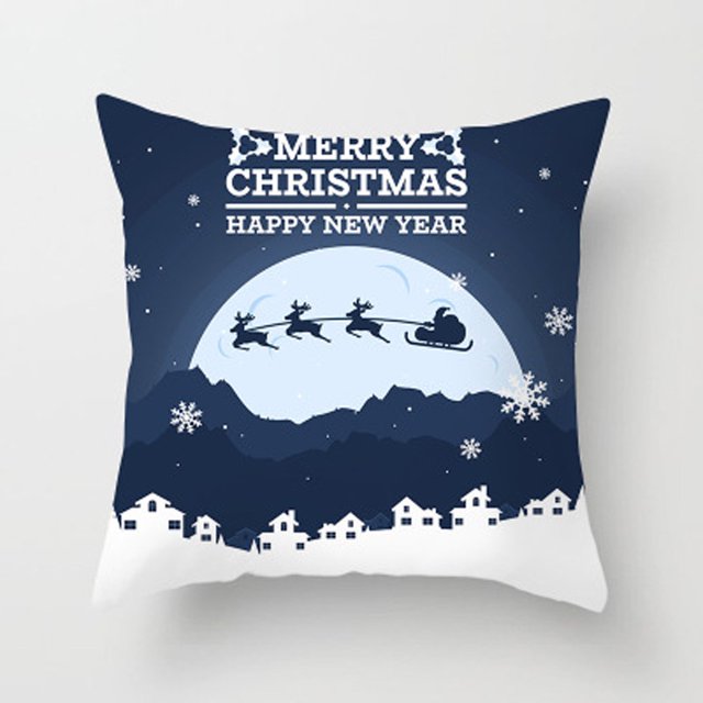 Jusqu'à 65 % de Rabais SMihono Housse de Coussin de Décoration Intérieure Imprimé de Noël Taie d'Oreiller Housses de Coussin Décoratif