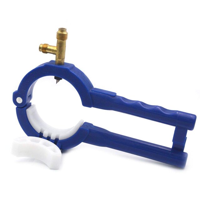Nikauto Car Air Conditioning Tool 3-in-1 Can Tap Valve 1/4’’SAE 1/2’’ Acme Side Can Tap Car AC Refrigerant Bottle Opener for R12 R134