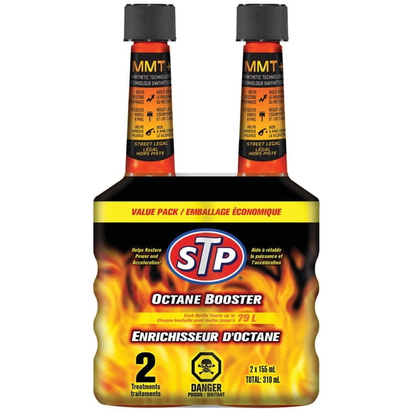 STP Octane Booster Fuel Additive for Gasoline Engines, 5.25 fl oz (2 Pack)