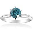 thumbnail image 1 of 1 1/2ct Blue Diamond Solitaire Engagement Ring 14K White Gold, 1 of 3
