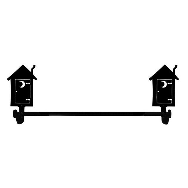 Village Wrought Iron TB-256-S Outhouse - Towel Bar Small