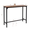 thumbnail image 2 of Gymax 48'' Rectangular Bar Table Kitchen Dining Table w/ Steel Frame & Adjustable Feet, 2 of 10
