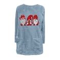 thumbnail image 4 of TIMIFIS Cadeaux de Noël Chandail à Col Rond pour Femmes Chandail Molletonné Décontracté d'Hiver Gnomes Père Noël Noël Imprimé Chandails à Manches Longues Hauts avec Poche, 4 of 4