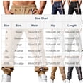 thumbnail image 4 of Ceisia Men Solid Color Loose Casual Pants Elastic Waist Drawstring Sports Gift Work Trousers, 4 of 8