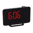 thumbnail image 1 of Boovnll Alarm Clock, Lcd Projection Digital Weather Snooze Alarm Clock Led Backlight Color Display, Clock, Alarm Clocks for Bedrooms, Alarm Clocks, 1 of 2