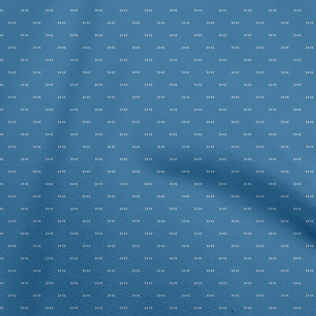 oneOone Polyester Spandex Medium Blue Fabric Tribal Craft Projects Decor Fabric Printed By The Yard 56 Inch Wide