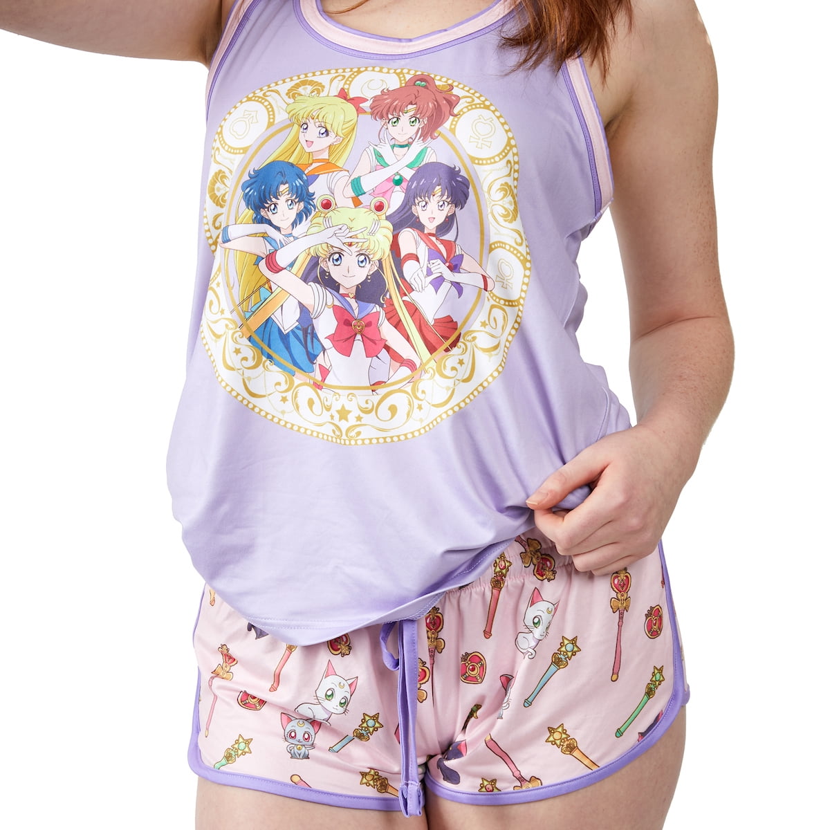 Bioworld Sailor Moon Crystal Sailor Guardians Sleep Loungewear Pajama Set
