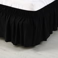 thumbnail image 2 of REGALWOVEN Bed Skirt Polyester Elastic Wrap Around Dust Ruffle, King Black, 2 of 10