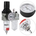 thumbnail image 1 of Compressor Air OilWater Separator DualUnit Aluminum Alloy Body Iron Cup Protective Cover Pressure Gauge, 1 of 7